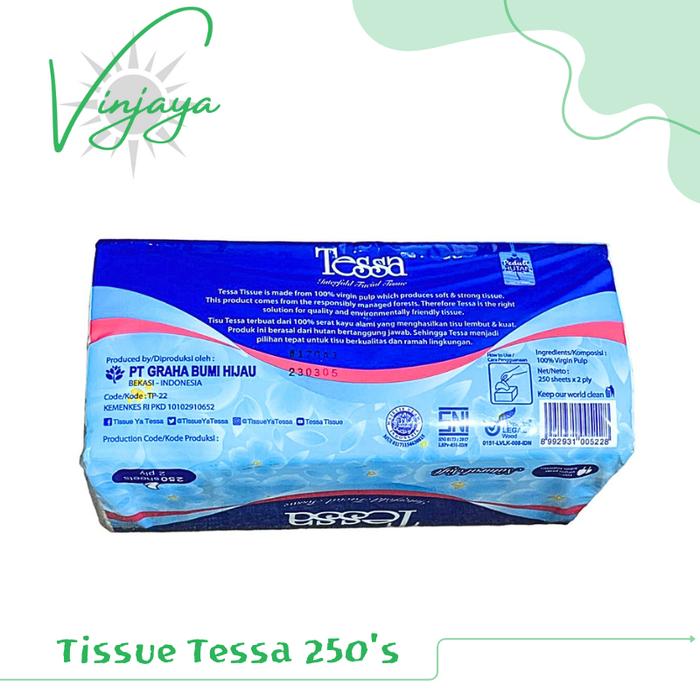 lasrriiicell / Tissue Tessa 250sheet, Tissu, Tisu, tisue facial/refill Barang berkwalitas