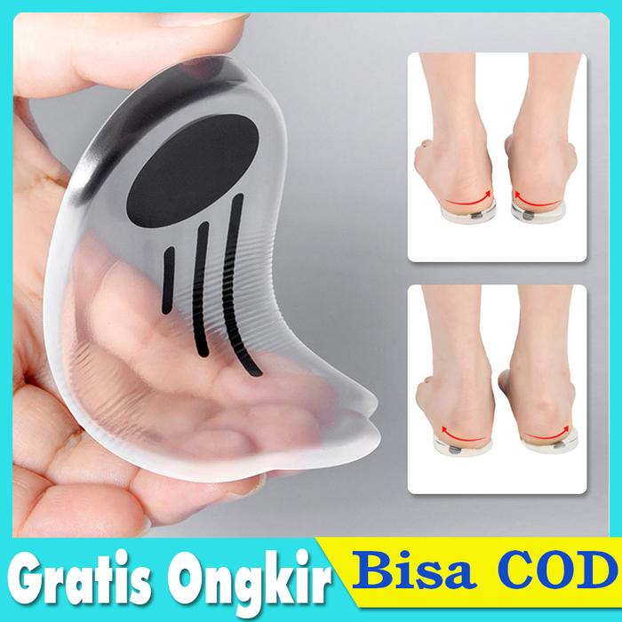 Alas Tumit Kaki Therapy Silikon Gel Support Insole Tumit Pijat Sol Sepatu Terapi Kaki O X Anak Pria 
