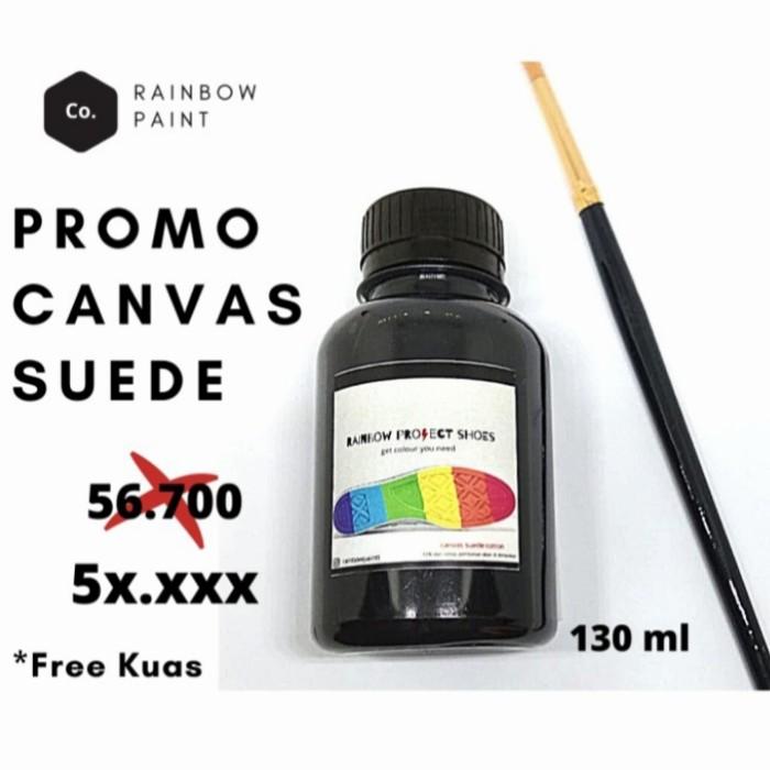 Cat Sepatu Canvas Cotton Suede 130Ml Gratis Kuas Biru Terbatas