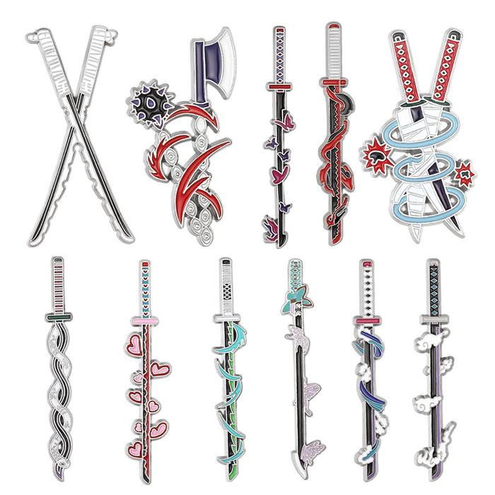 Cartoon Sword Pin Weapon Pin Backpack Clothing Accessories Alloy Enamel Lapel Pins Brooches Badge