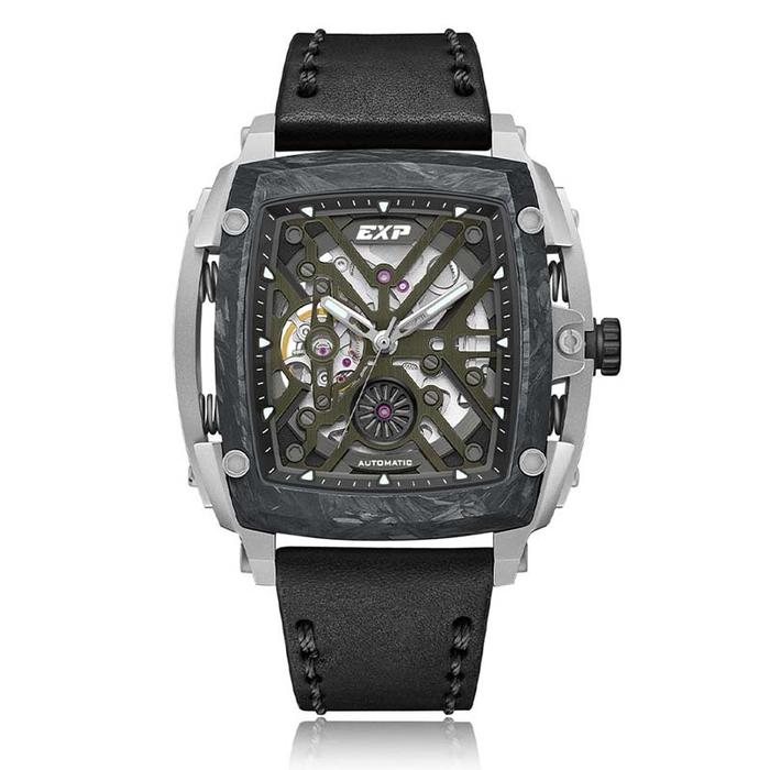 JAM TANGAN EXPEDITION PRIA ORIGINAL BLACK SILVER DIAL GREEN 3008 EXF3008M 3008M CT