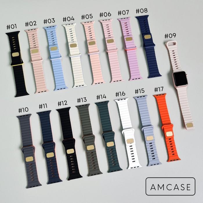 ( TANPA JAM ) R4 | TALI STRAP WATCH TWO TONE - SERIES ULTRA 9 8 7 SE 6 5 4 3 2 1 | SIZE 38mm 40mm 41