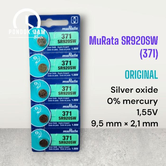 Baterai Murata SR920SW 371 Batrai Jam Tangan SR69 SR920 SR921 171 370 SG6 AG6 LR69 LR920 LR921 L921F
