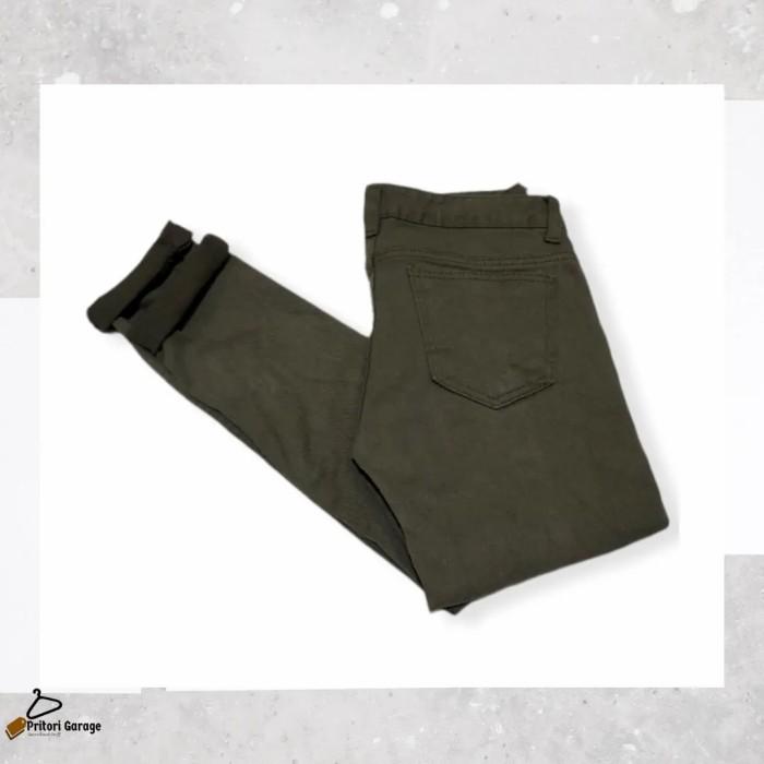 Soft Jeans Cewek Betty Boop Skinny Fit Stretch Olive "Vintage"