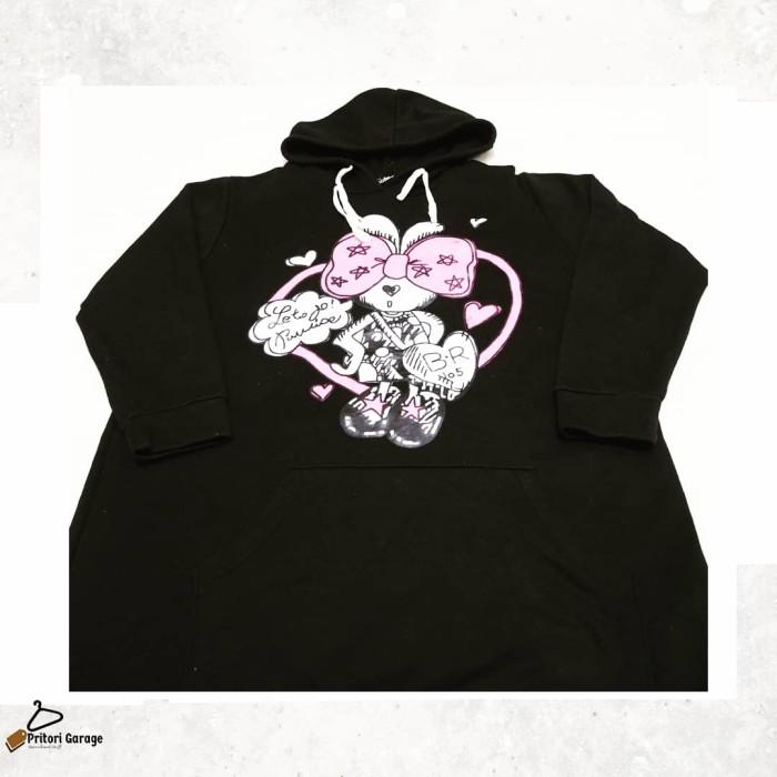 Jacket Longline Hoodie Cewek Vintage Humming Purple Second