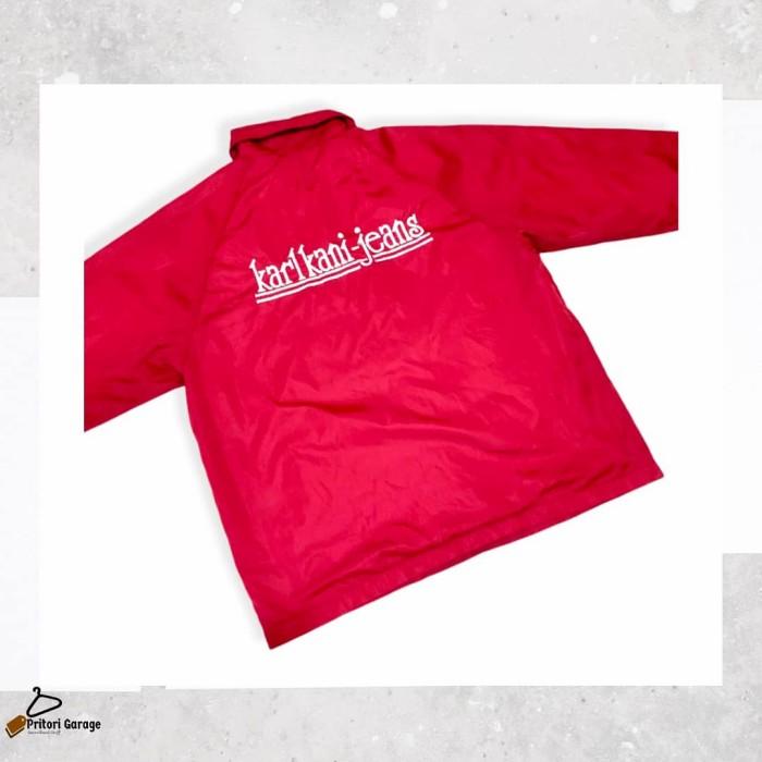 Coach Jacket Karl Kani Jeans Red Colour Big Print Spell Out "Second"