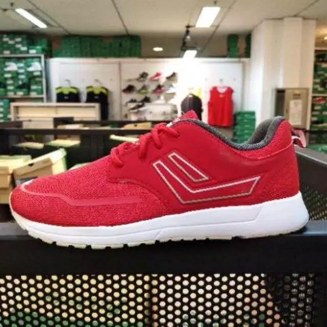 Sepatu League Vault Zero M Merah Sneakers Cowo Original Murah