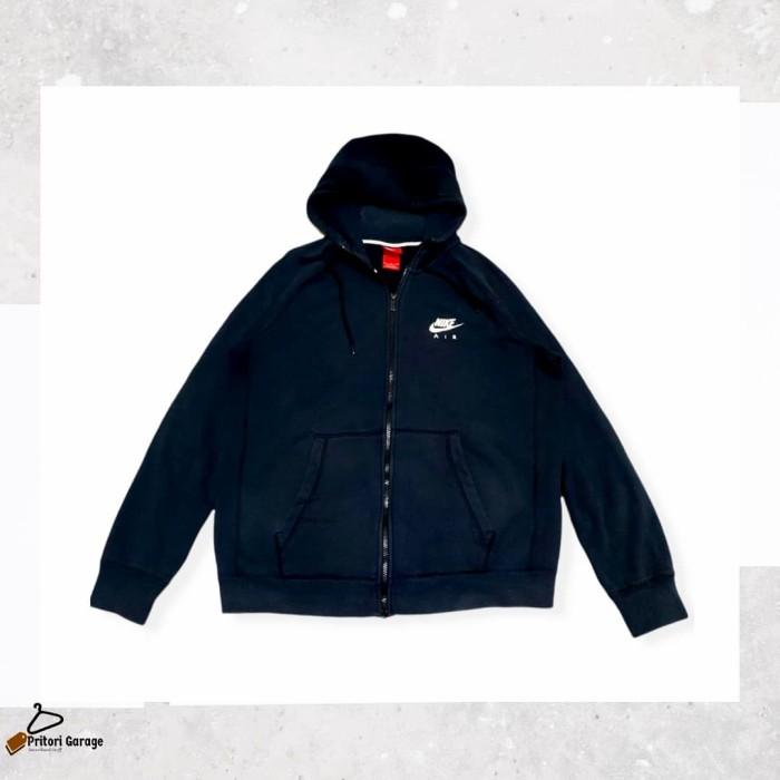 Zipper Hoodie Jacket Nike Air Small Logo Navy Red Tag "Second"