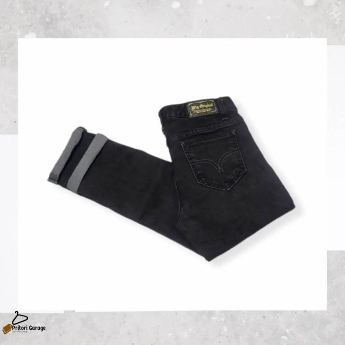 Dry Denim Jeans Gogo NTG Boot Cut Fit Stretch Indigo Black "Second"