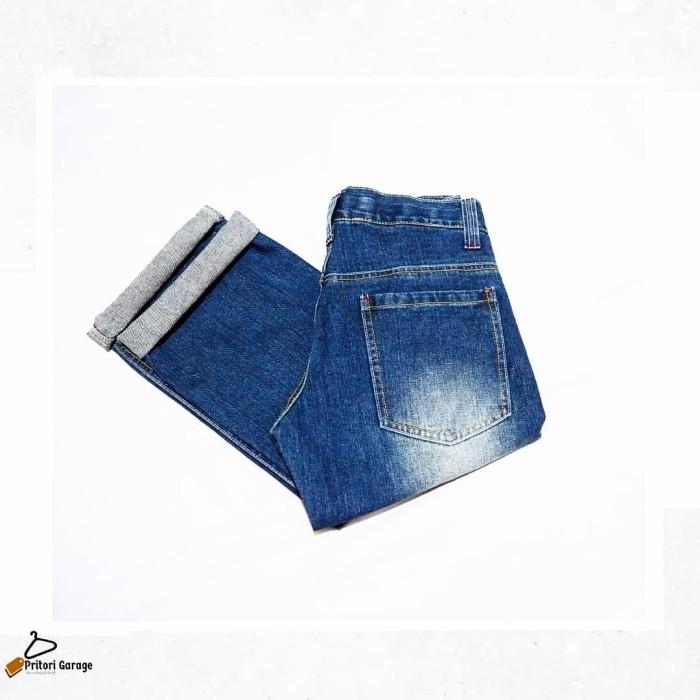 Jeans Ba-tsu Studio Print Straight Fit Dark Blue Japan "Second"