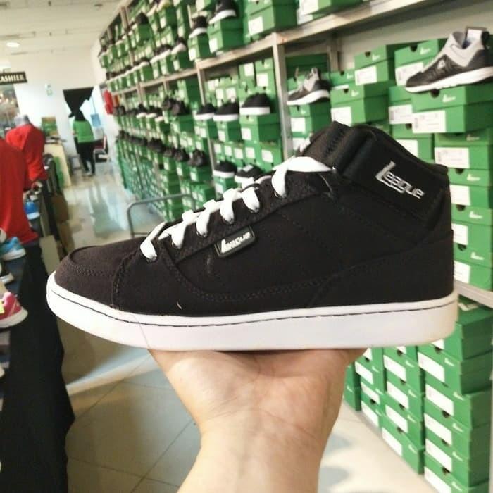 sepatu league hitam geof cvs m sneakers cowo pria original murah ori