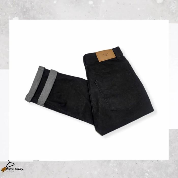 Dry Denim Jeans We Play Us Straight Slim Stretch Indigo Black Vintage
