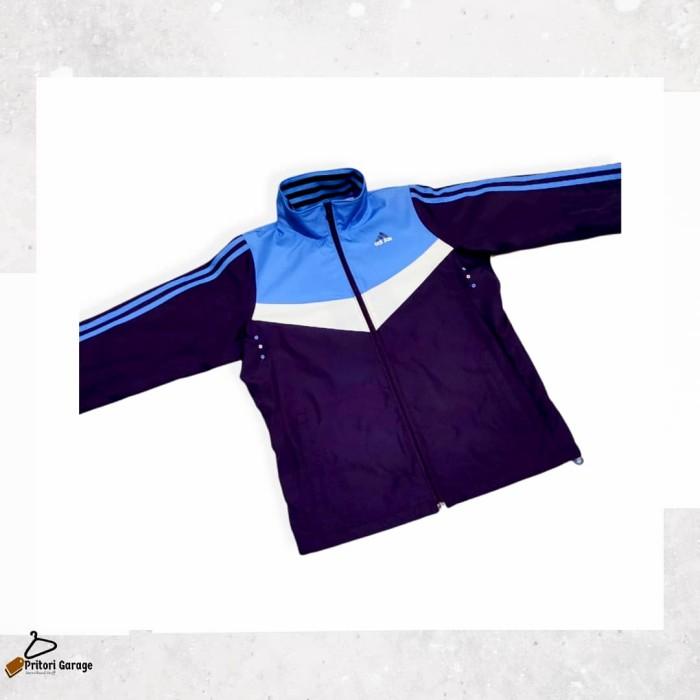 Windbreaker Tracktop Jacket Adidas Clima365 Navy White Blue Colour