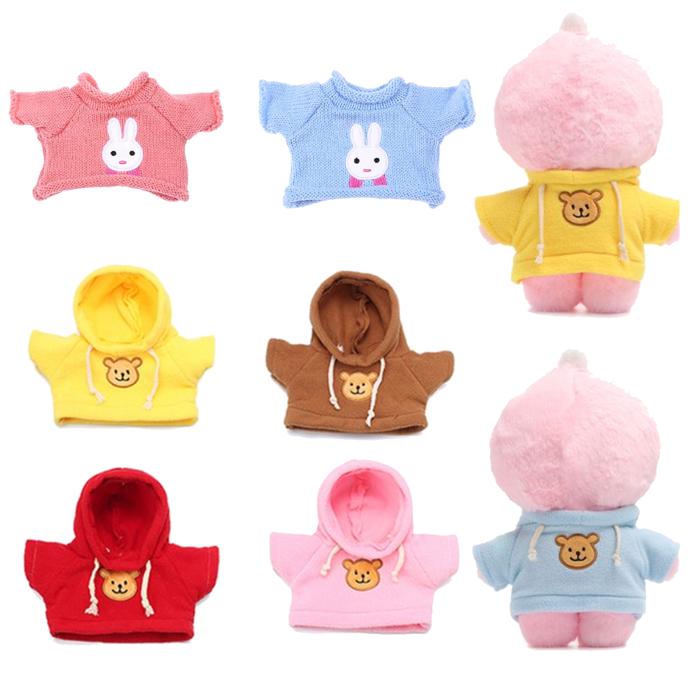 Cartoon Doll Tops Overalls Hoodie Mini Knit Sweater Toys Stuffed Animal Doll Clothes For 30/40/50 CM