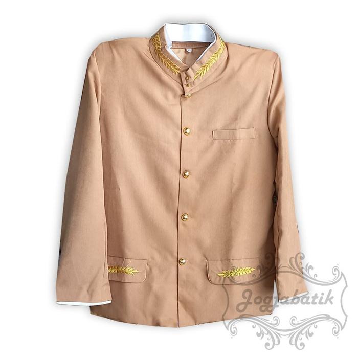 Beskap Nasional Sunda Press Basofi Coklat Susu (preorder)