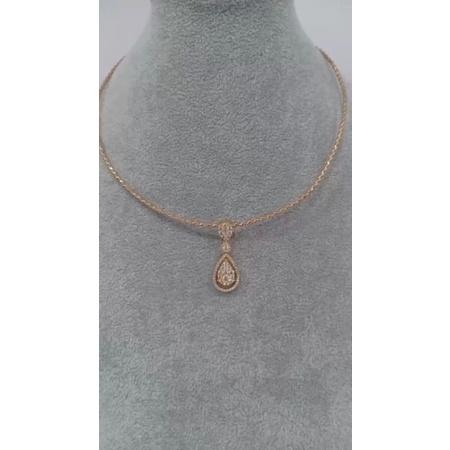 Kalung Labu Wanita Replika Berlian Lapis