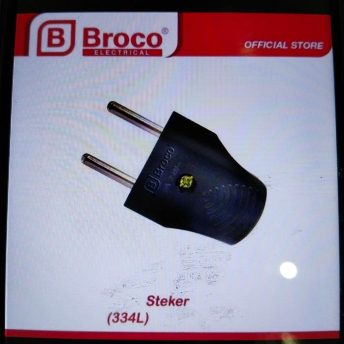 344LN Colokan/Steker Hitam Mini Gepeng Broco