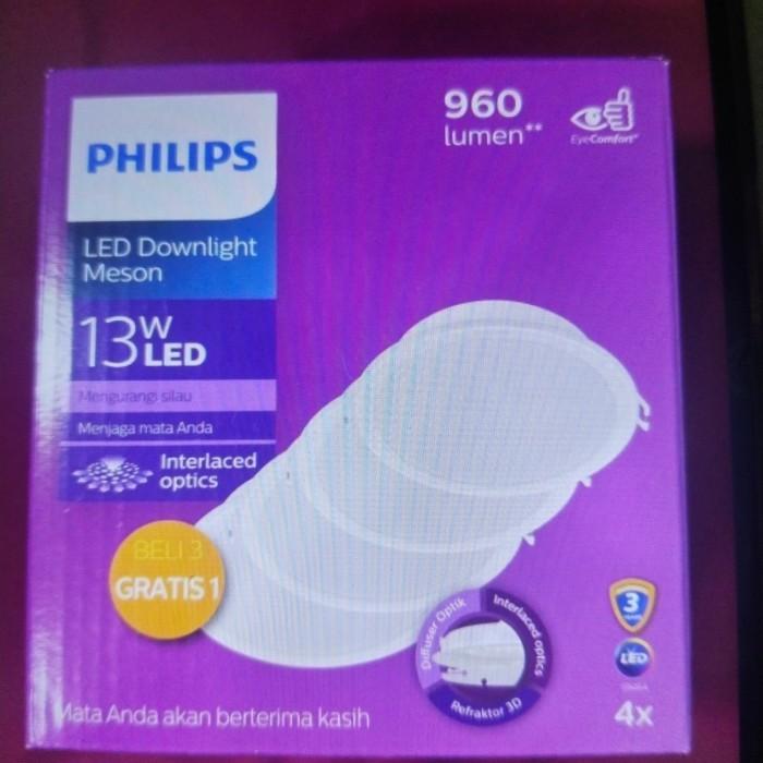 Lampu Downlight Paket Panel LED 13W Meson G5 Philips-putih