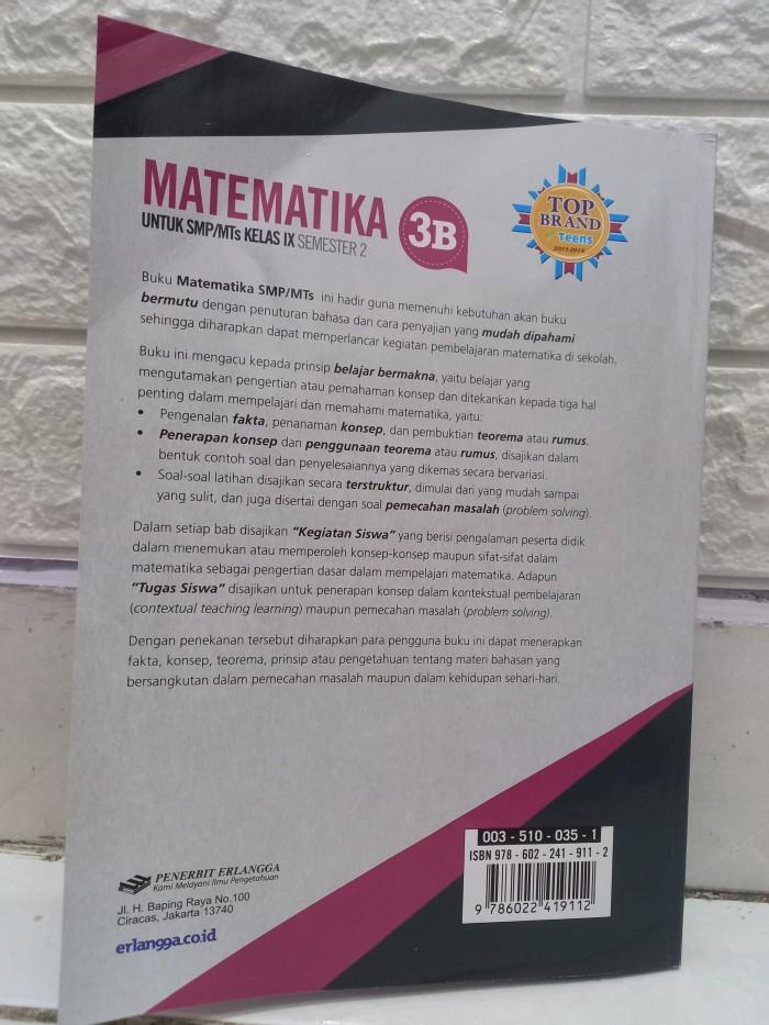 Matematika MAT MTK 3B SMP kelas 9 kurikulum 2013 Erlangga