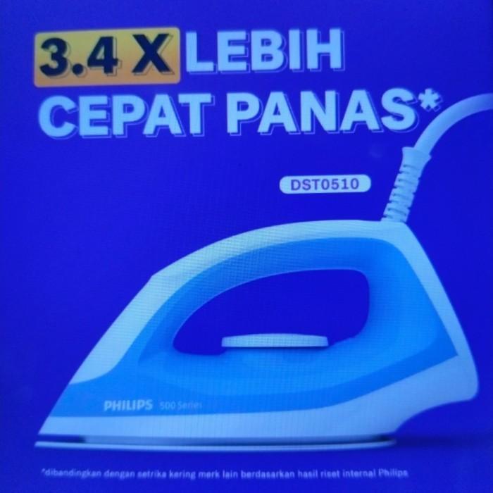 DST0510 Seies 500 SETRIKA DRY ION CLASSIC Gosokan Philips-Biru