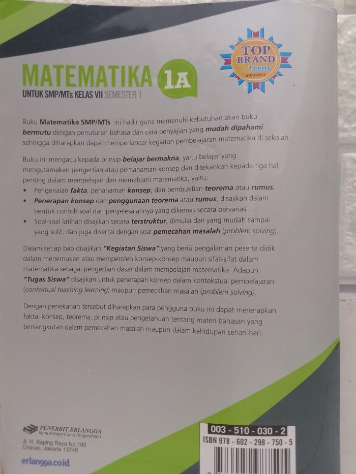 Matematika MAT MTK 1A SMP kelas 7 kurikulum 2013 Erlangga