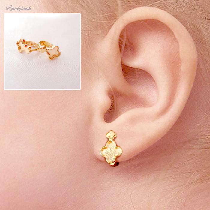 Anting Klip Bayi Anak Xuping Lapis Emas 24 K Model Blossom