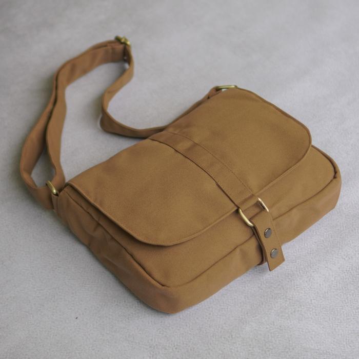TERSEDIA!! RANU - Thevan Vintage Canvas Sling Bag Brown | Tas Selempang Kanvas