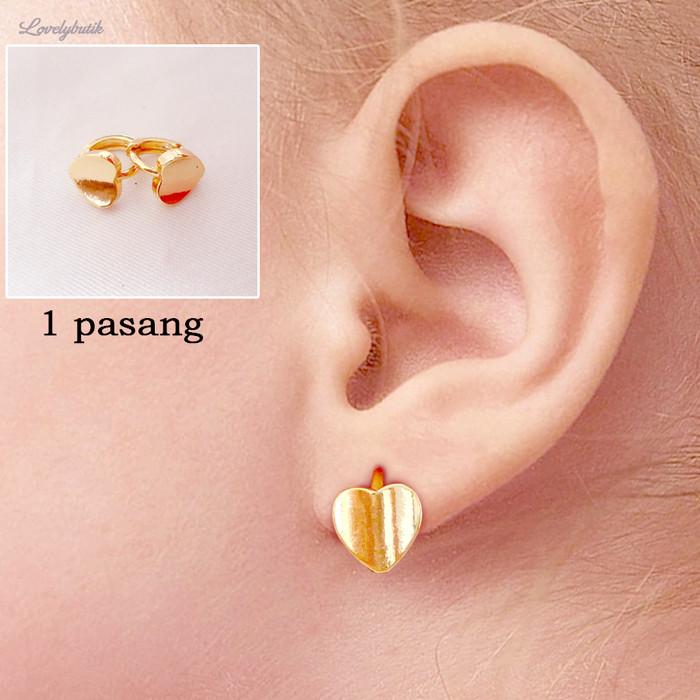 Anting Klip Anak Bayi Perempuan Xuping Lapis Emas Model Ap3l Kecil
