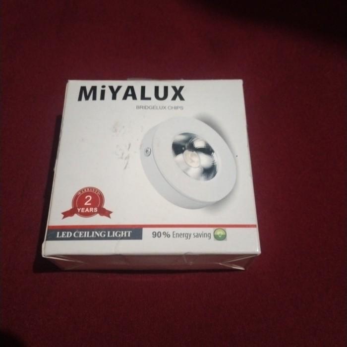 downlight outbow LED 5W /lampu lemari Miyalux body hitam - putih sinar