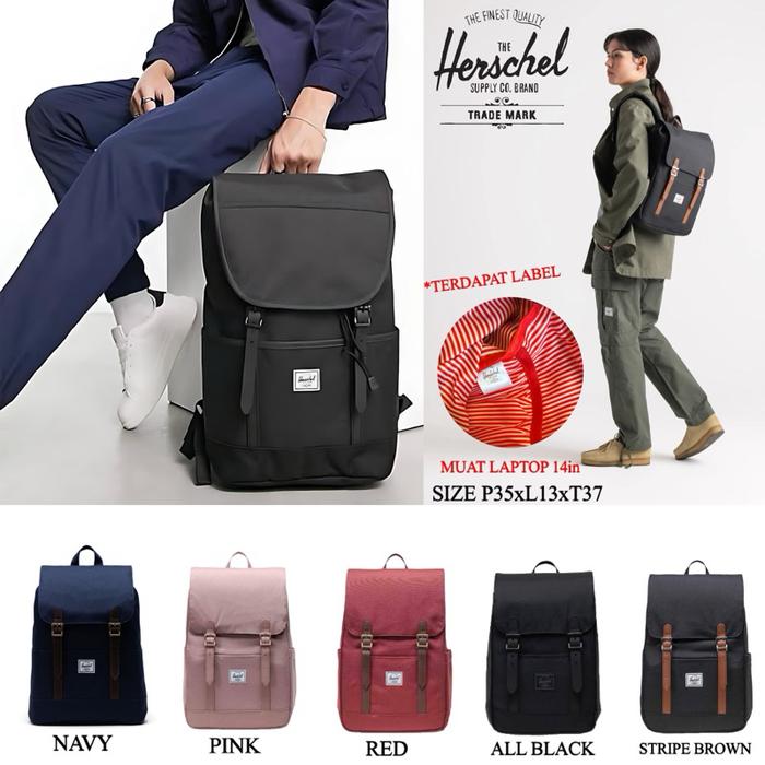 TERSEDIA!! VIP PLATINUM TAS RANSEL BACKPACK HERSHEL COWOK CEWEK UNISEX PREMIUM 0112 LIKE ORI