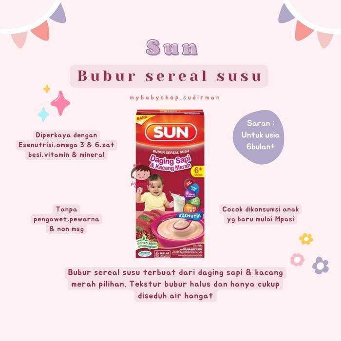 SUN Bubur Sereal Susu Daging Sapi & Kacang Merah - Bubur bayi 6m+