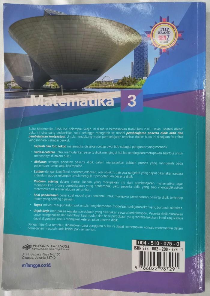 Buku Pelajaran Matematika untuk SMA Kelas XII 12 Kelompok Wajib 3 Erlangga