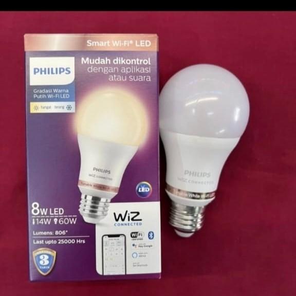 lampu bohlam led smart wifi wiz 8W philips