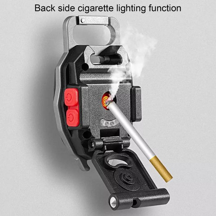 LAMPU LED GANTUNGAN KUNCI MULTIFUNGSI BARA API / LAMPU EERGENCY CAMPING HIKING