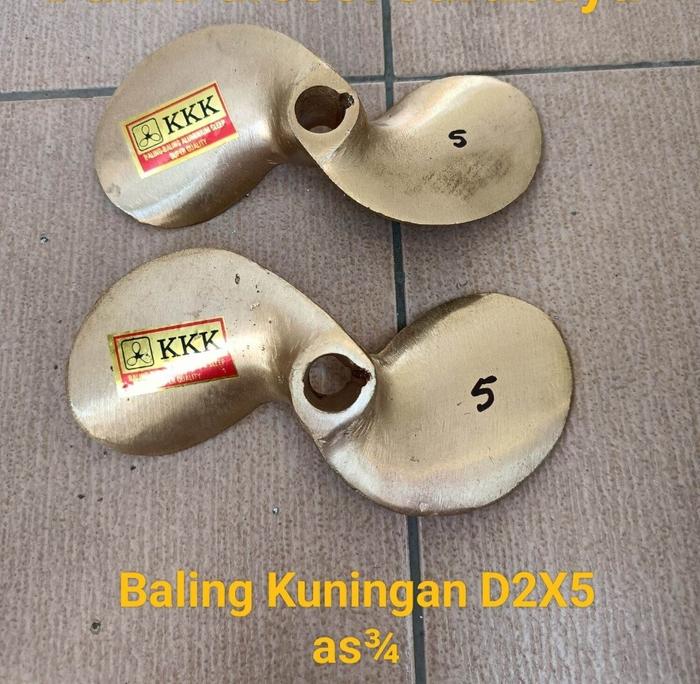BALING KUNINGAN D2X5 as¾ As19mm untuk perahu nelayan as ketinting 5pk 6pk 6,5pk