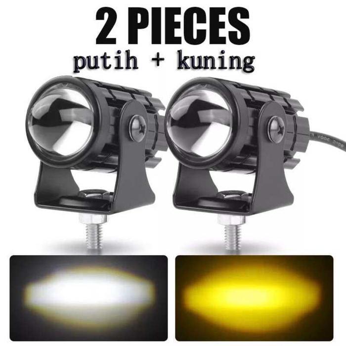 Lampu Tembak Laser Led Mini 2 Warna - Lampu Tembak Sorot Foglamp Mini Laser Gun