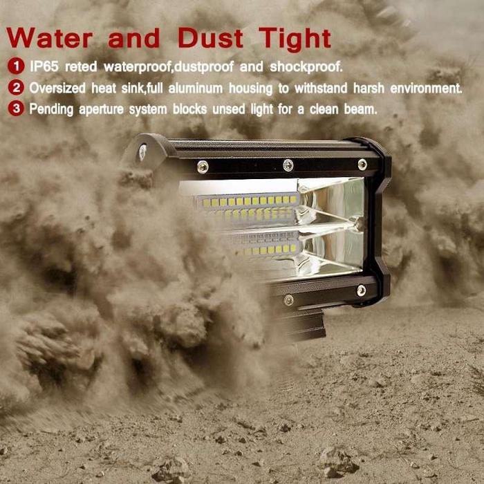 LAMPU LED SOROT OFFROAD 72W LED BAR CREE CWL 24 MATA 12V