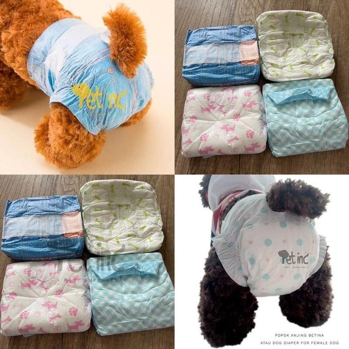 12pcs Popok Pampers Pispot Diapers Softpet Hewan Bayi Monyet Kucing Anjing  Murah Terlaris