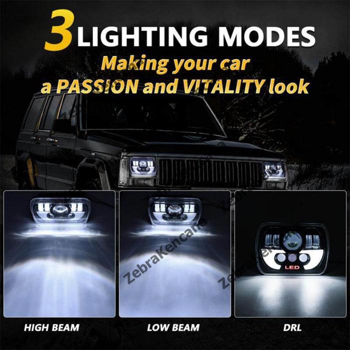 Lampu LED Daymaker Kotak 7 Inch Jeep Feroza L300 Taft Dll C21