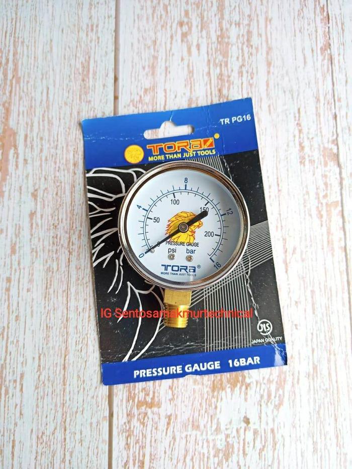 TORA Pressure Gauge Amper Ampere Meteran Angin Kompresor 10BAR / 16BAR / 25BAR