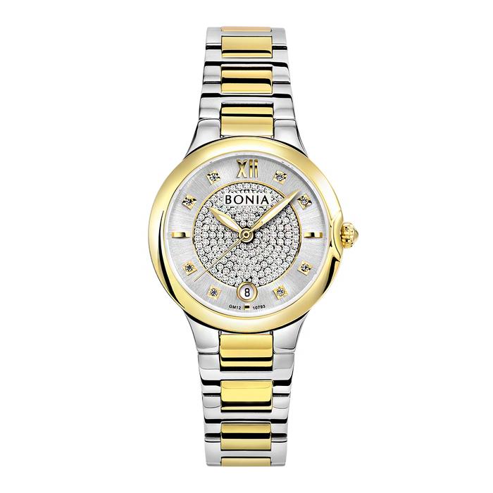 Jam Tangan Wanita Bonia Elegance Silver Dial Stainless Steel Analog B10793-2113 Original