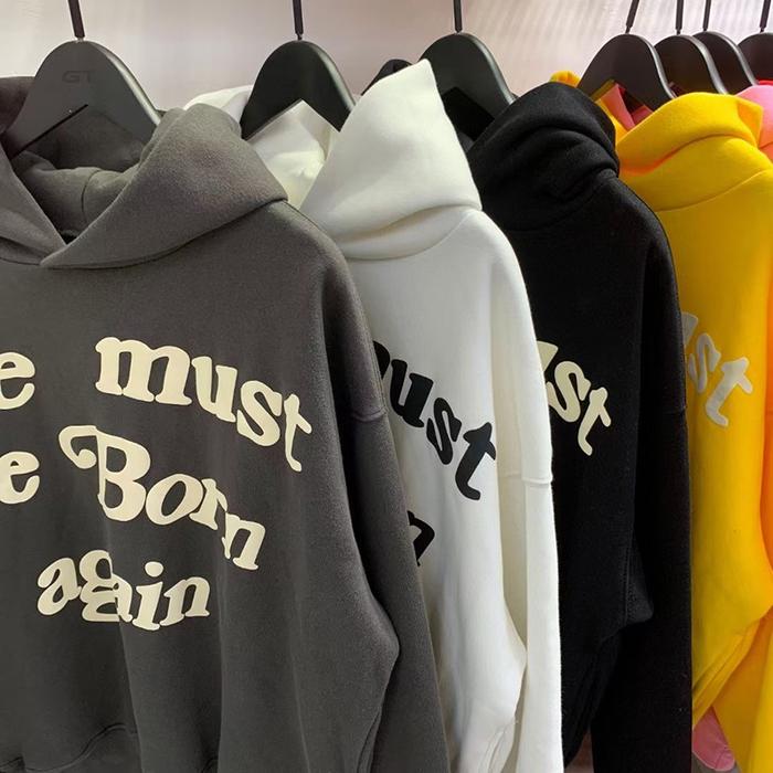 23FW Classic Foam Logo Ye Must Be Born Again Hoodie Men Women Best Quality Oversize Kanye West CPFM.