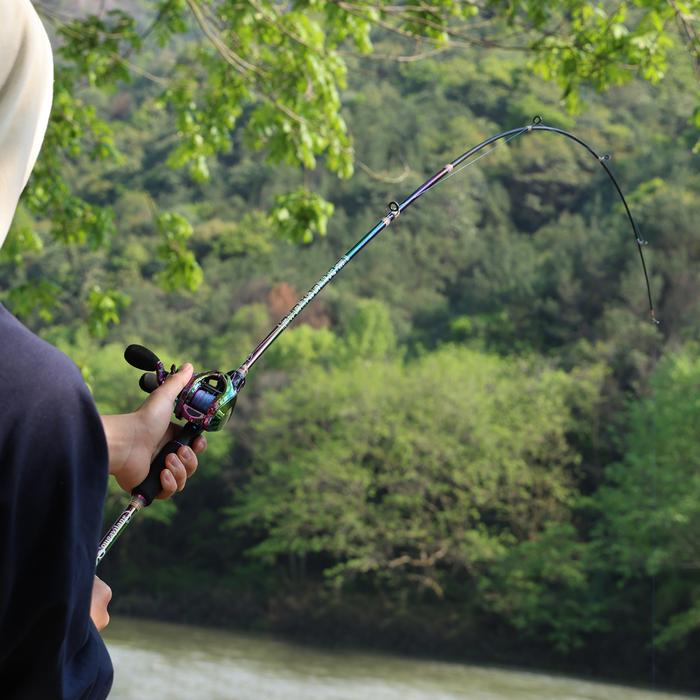 Sougayilang Joran Set 1.8m 2.1m 6-12LB Ultra Light Carbon 10kg 18+1BB 7.2:1 Reel BC Joran Casting Se