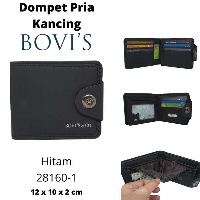 Dompet Pria Kulit Kancing Magnet Bovis Original Import &Murah(28160-1)