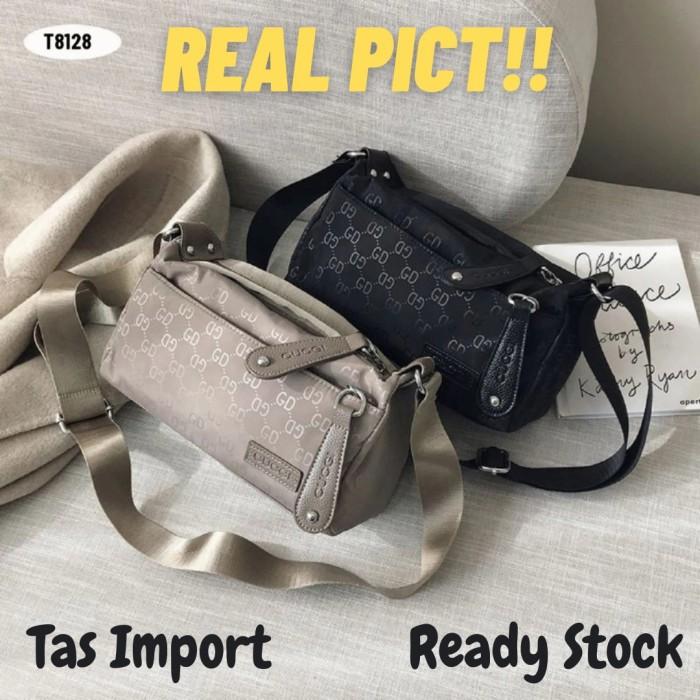 Tas Selempang Wanita Import Warna Hitam Khaki Coklat Merk Ouogi
