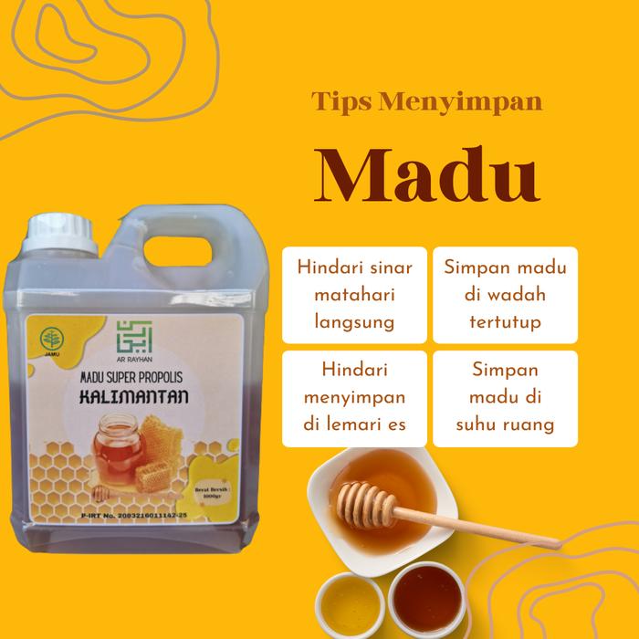 Madu SUPER PROPOLIS Kalimantan plus Bee Pollen 1kg Ar-Rayhan