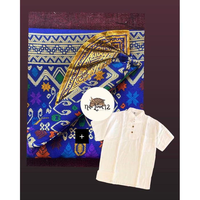 Best Seller! setelan SARUNG /KAMEN LEMBARAN BATIK Dewasa + Udeng Jadi + kemeja koko adem Terbatas