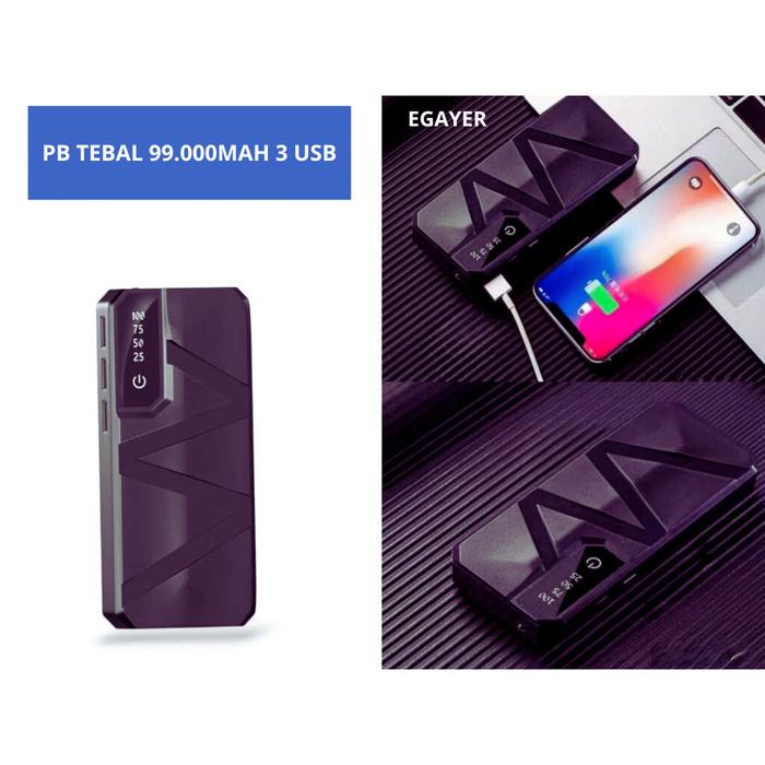 PowerBank 99000 mAh Robot Power Bank mini Fast Charging Quick Charge Led Digital Display Kapasitas B