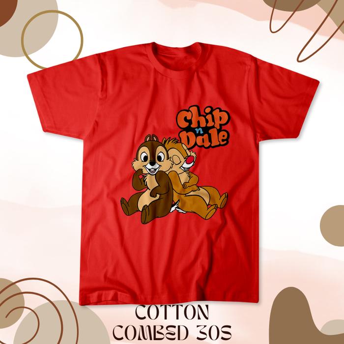 Kaos Chip 'n' Dale | Chip ang Dale| Chip & Dale | Non Official | Baju Cotton 30's Premium kidsmate