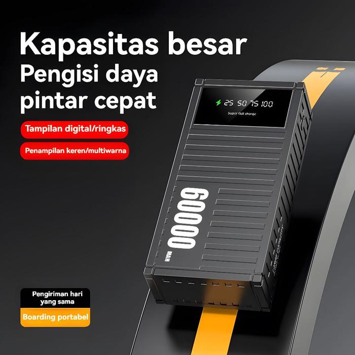 PowerBank 60000mAh 4 USB/Power Bank 60000MAH 66W Super Fast Charging/ Powe rBank Lanyard